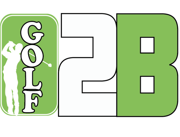 logo von golf2b, grün, weiss, schwarz